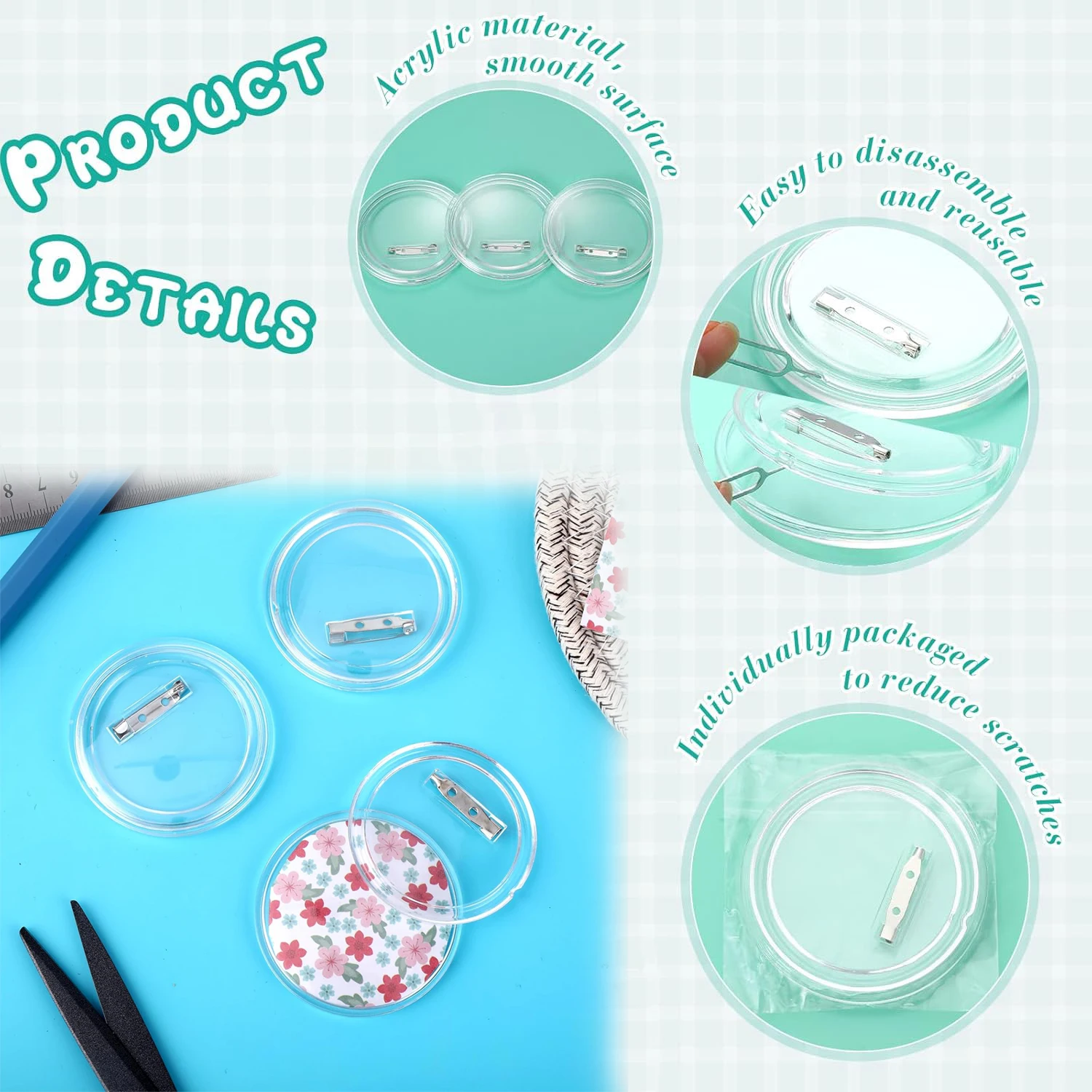 5-20PCS Buttons Blanks with Pi - Button Badge Blank review and price