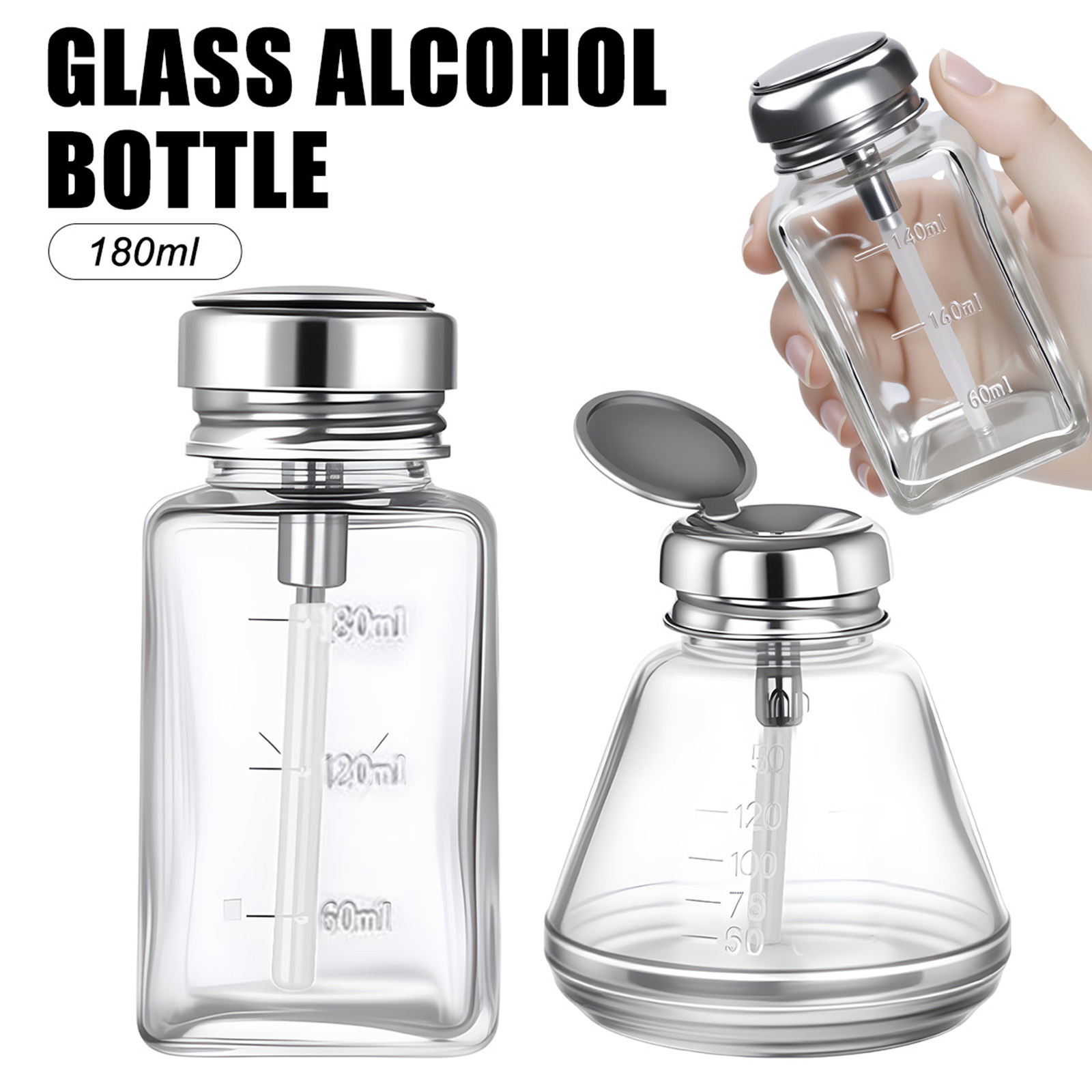 180ml Nail Glass Bottle Press  - Water Bottle Blank review and price