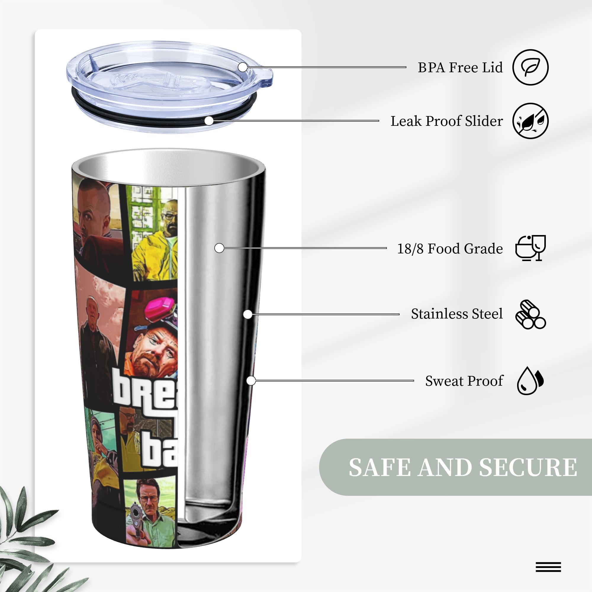 Breaking Bad Walter White Post - Tumbler 20Oz White review and price