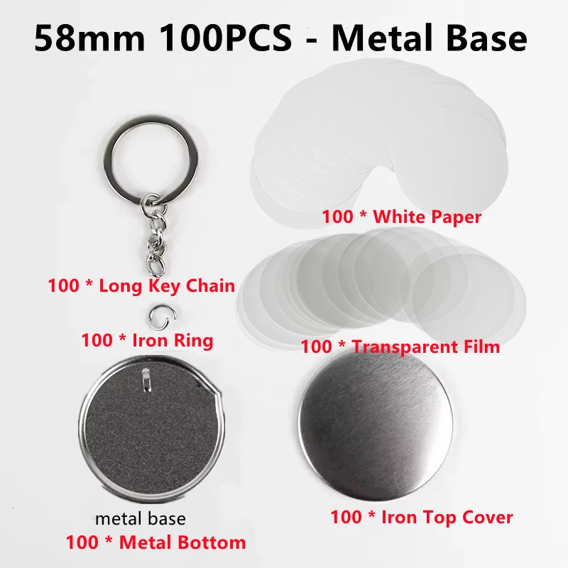 100PCS Blank Plastic/Metal But - Button Badge Blank review and price