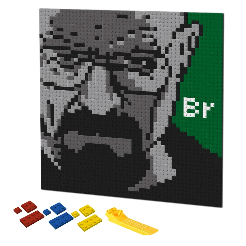 Retro Pixel Art Building Block - Puzzle Blank White review and price