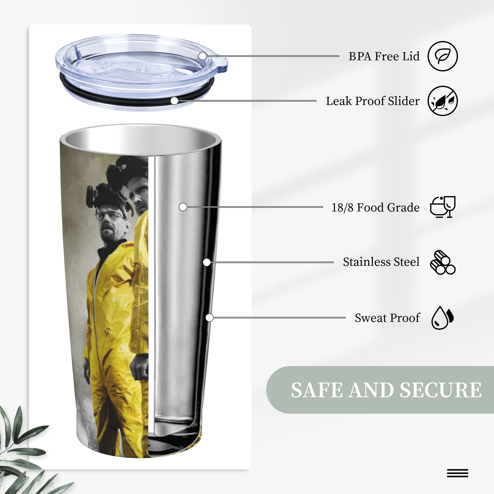 Breaking Bad Tumbler Vacuum In - Tumbler 20Oz White review and price