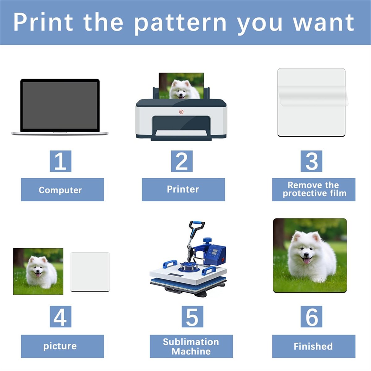 ABYA 30 Pcs Sublimation Square - Coaster Sublimation Blank review and price