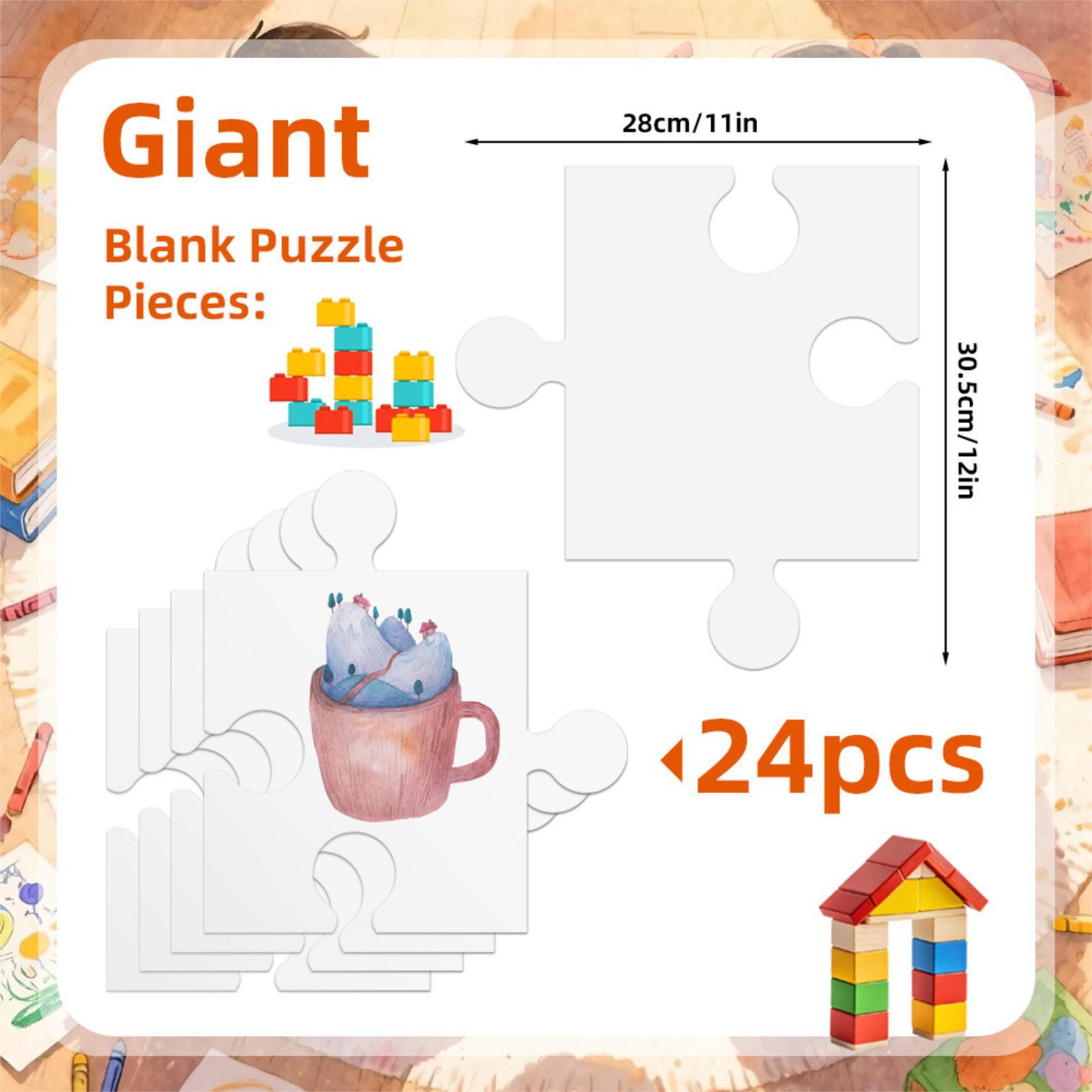 24Pcs White Cardboard Blank Ji - Puzzle Blank White review and price