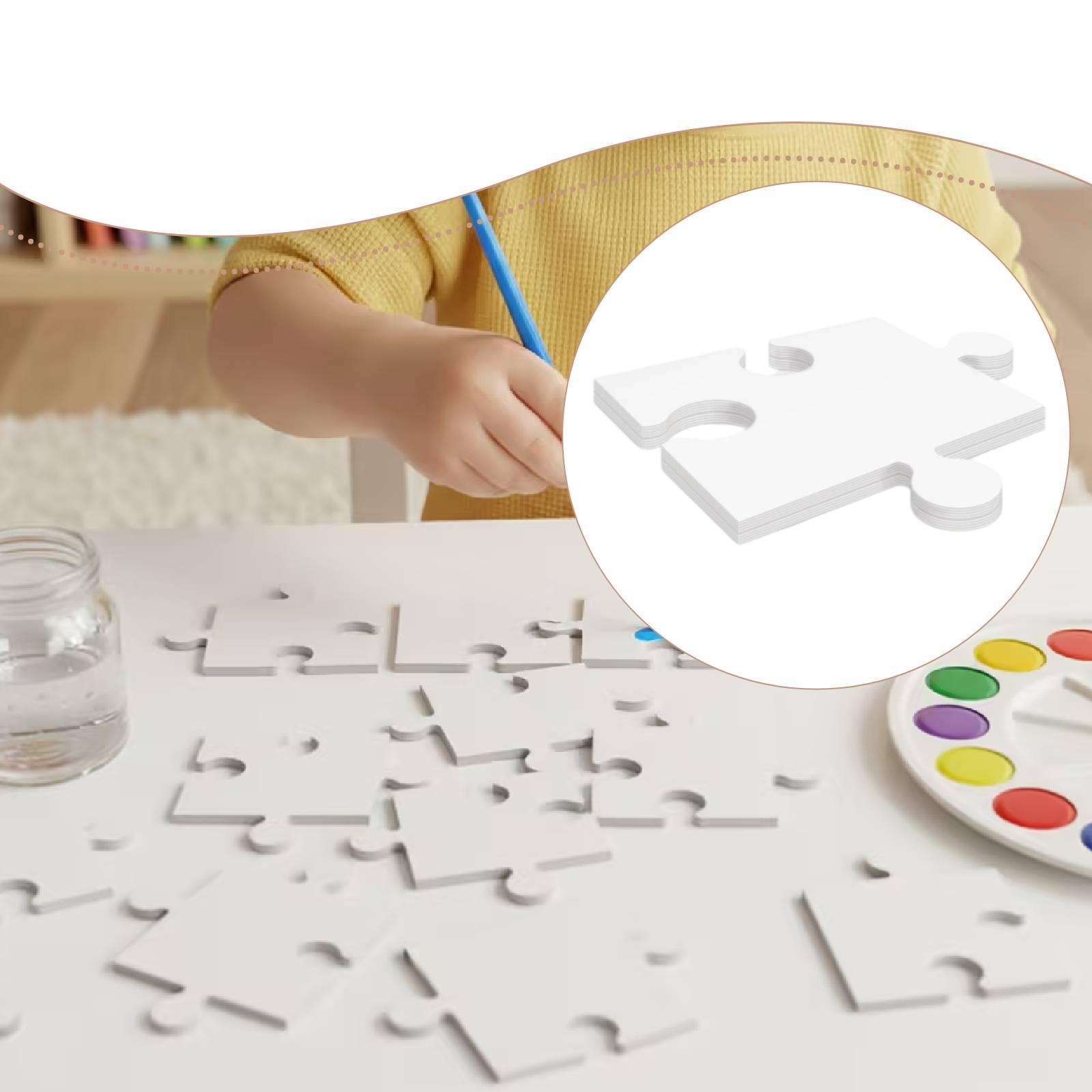 24Pcs White Cardboard Blank Ji - Puzzle Blank White review and price