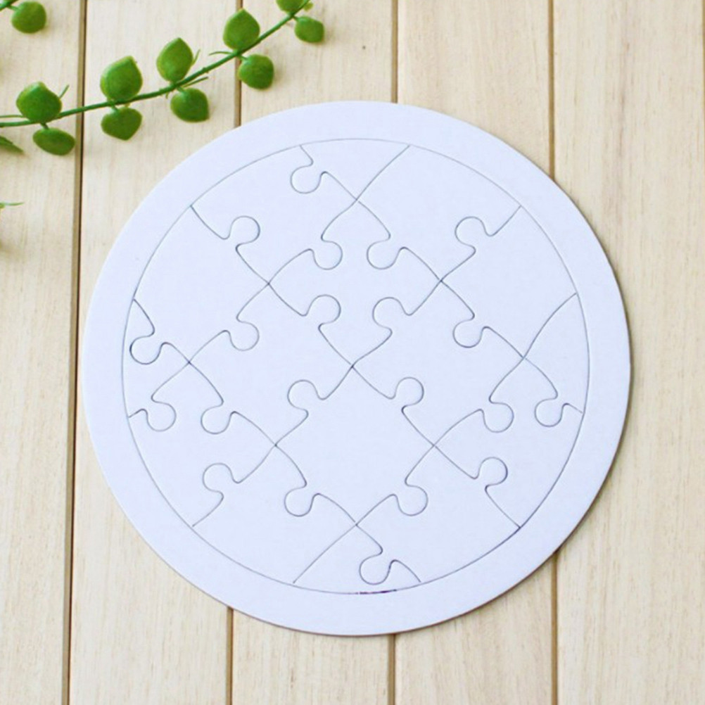4Pcs Coloring Blank Puzzle Set - Puzzle Blank White review and price
