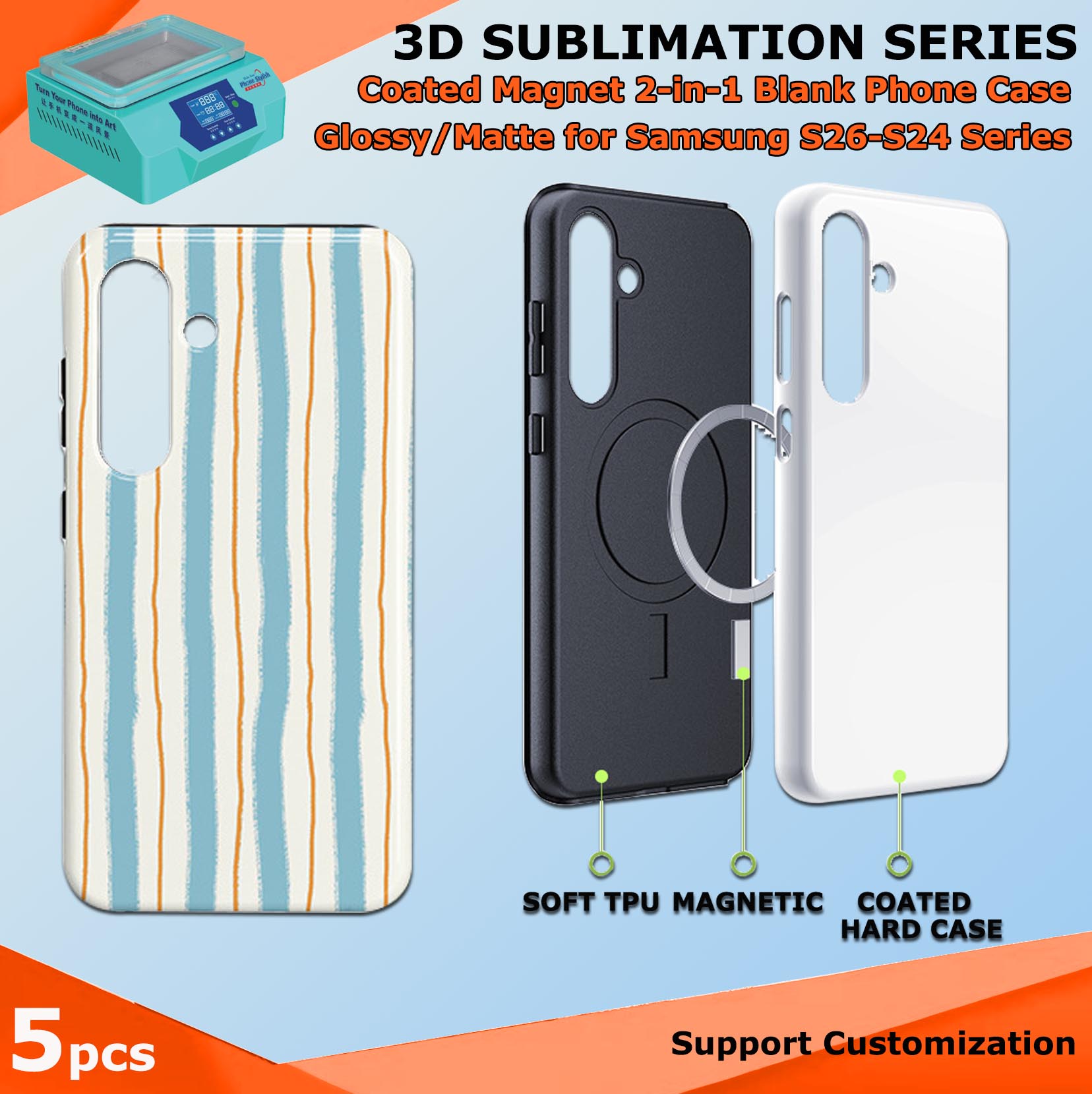 Fonlyu 5pc Coated Magnet 2 In  - Phone Case Blank Print review and price